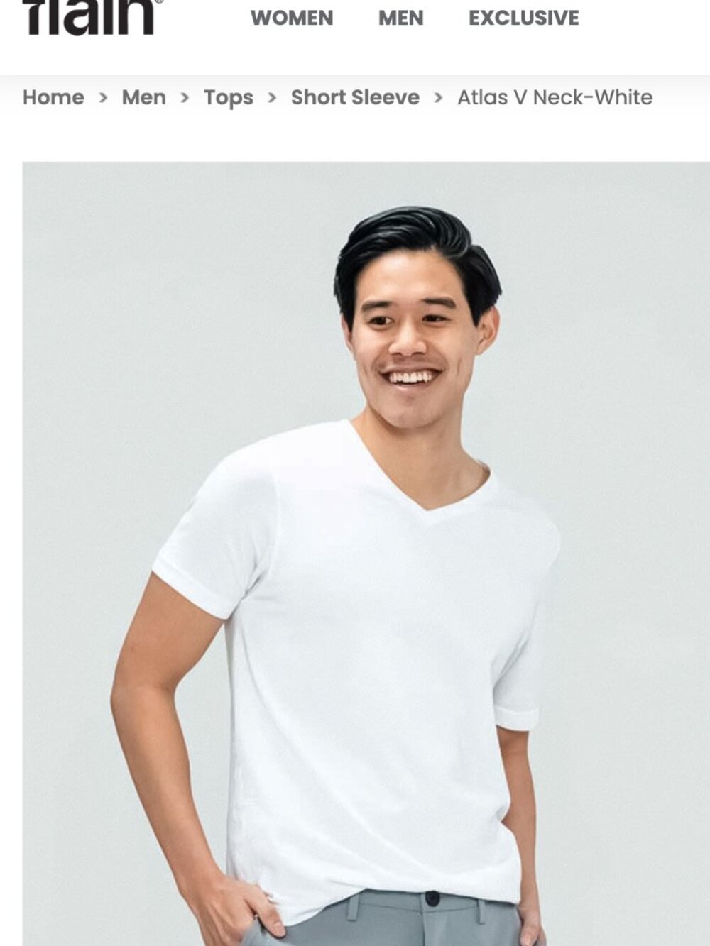 Atlas V Neck-White